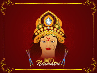 Vector illustration of goddess durga for happy navratri