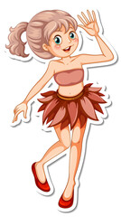 Cute fairy cartoon character sticker