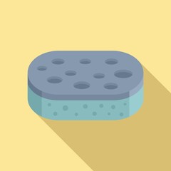 Sponge icon flat vector. Clean wash