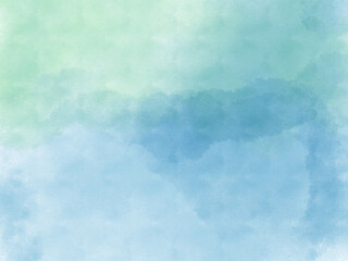 Fototapeta na wymiar 海の色のような背景、水彩画、緑と青の壁紙