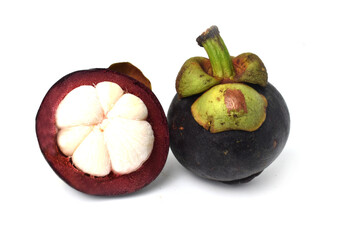 mangosteen isolated on white background