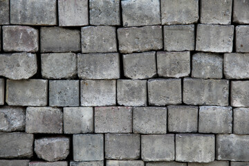 Pattern Of Grey Hewn Stones Folded In A Rows 