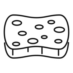Bathroom sponge icon outline vector. Wash foam