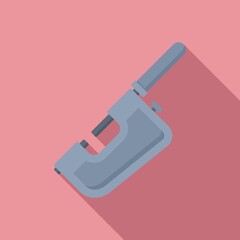 Precision micrometer icon flat vector. Vernier caliper