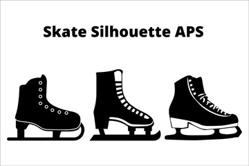 set of skate silhouettes ,  line isolated or logo isolated sign symbol vector, outline and stroke style Collection of high-quality black style vector illustration,