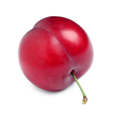 Delicious ripe cherry plum isolated on white