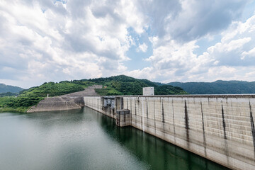 Fototapeta na wymiar Landscape with a dam