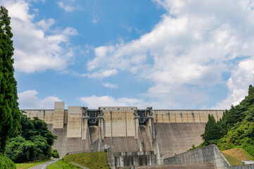 Landscape with a dam