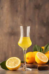 Limoncello in glass