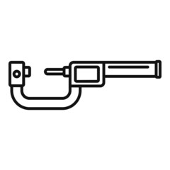 Technical micrometer icon outline vector. Vernier caliper