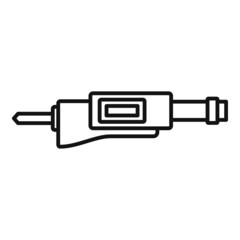 Accuracy micrometer icon outline vector. Precision caliper