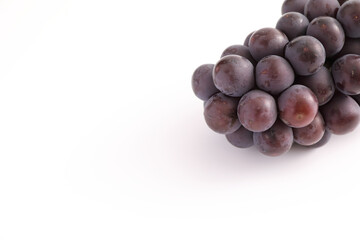 Red grapes isolated in white background