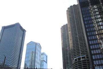 Fototapeta na wymiar City Chicago Skyline Buildings