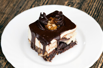 cube shaped cake on a plate