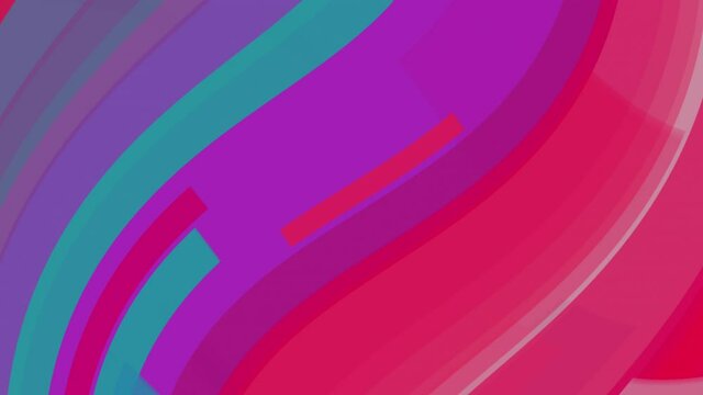 Multicolor curved bars morphing and changing in size as they move up and down.