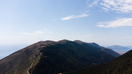 Fototapeta na wymiar Beautiful landscape in Albania with mountains