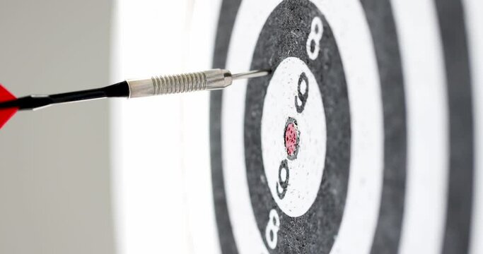 Darts darts flying almost on target 4k movie