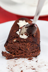 sweet dessert with cocoa and cream cheese