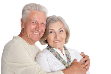 Portrait of happy senior couple posing