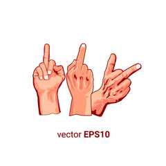 middle finger illustration vector image
