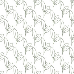 Hand drawing summer decoration of green painting palm foliage or plants and vintage garden flowers. Trendy seamless vector design. Exotic pattern with tropical leaves in jungle hawaii style.