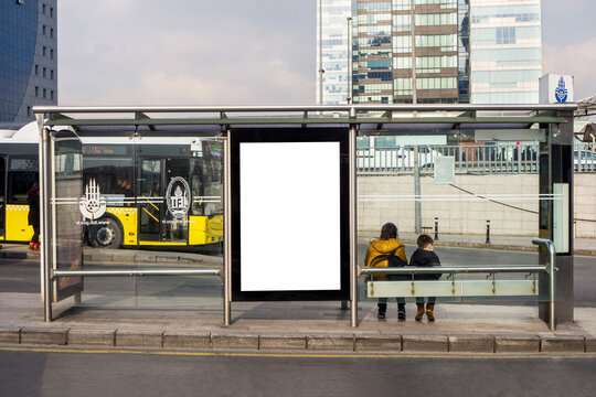 Clear Mockups, Bus Station Billboard Area - Istanbul City