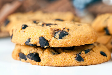 oatmeal cookies and large pieces of sweet chocolate
