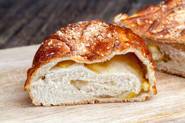delicious pastries with lemon and lemon jam filling