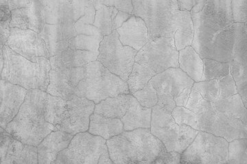 Naklejka premium Concrete wall In black and white color, cement wall, broken wall, background texture