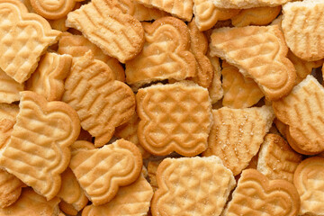 Stack of broken biscuits