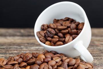 coffee beans in a whole form for a drink in a Cup