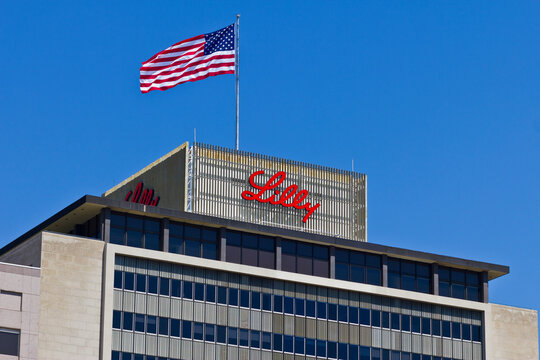 Eli Lilly and Company World Headquarters. Lilly makes Medicines and Pharmaceuticals.