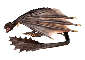 Obraz premium 3D Rendering Fairy Tale Dragon on White