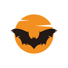 Bat icon vector logo template