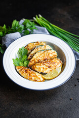 mussels baked with cheese seafood cream sauce outdoor meal snack on the table copy space food background rustic. top view keto or paleo diet vegetarian food pescetarian diet