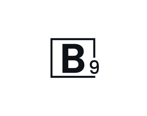 B9, 9B Initial letter logo