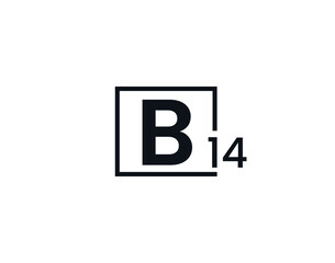 B14, 14B Initial letter logo