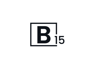 B15, 15B Initial letter logo