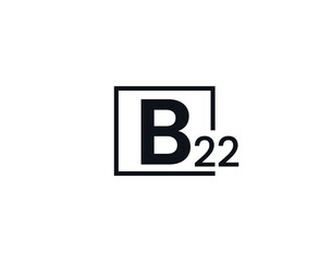 B22, 22B Initial letter logo