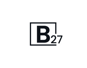 B27, 27B Initial letter logo