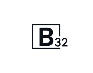 Fototapeta premium B32, 32B Initial letter logo