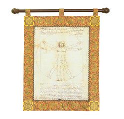 Panel fabric leonardo da Vinci