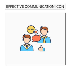 Choosing right medium color icon. Selection appropriate communication space. Avoiding noisy places. Effective communication concept. Isolated vector illustration