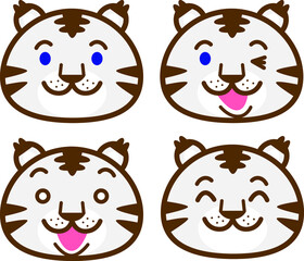 ホワイトタイガー　表情