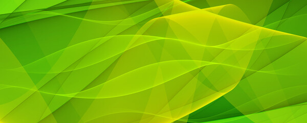 Abstrakter Hintergrund 4k grün hell dunkel Wellen und Linien Banner