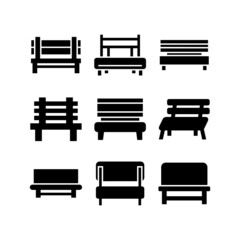bench icon or logo isolated sign symbol vector illustration - high quality black style vector icons
