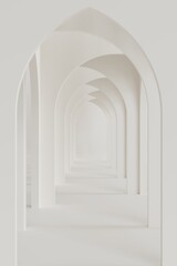 Geometric Shape Podium For Product Presentation on Minimal background.3D minimal concept design illustration