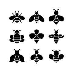 Fototapeta na wymiar bumblebee icon or logo isolated sign symbol vector illustration - high quality black style vector icons 
