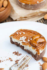 dessert made of dough and dairy products in caramel