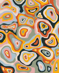 Naklejka premium Vector pattern with geode. Motif en vectoriel avec des géodes. 